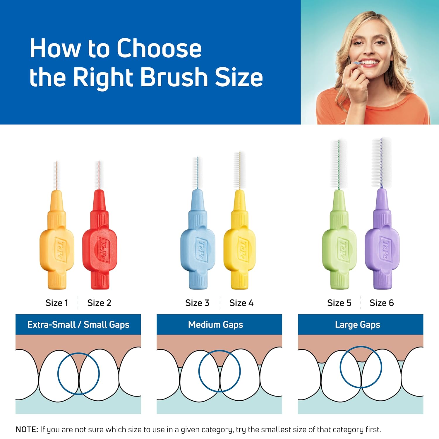 TePe Extra Soft Interdental Brush Mixed Pack - 6pcs