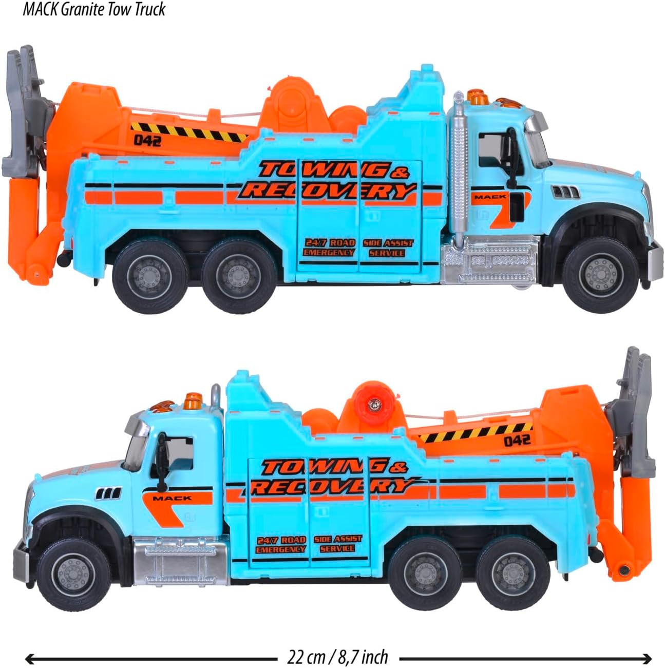 Majorette Mack Granite Tow Truck with Lights & Sounds