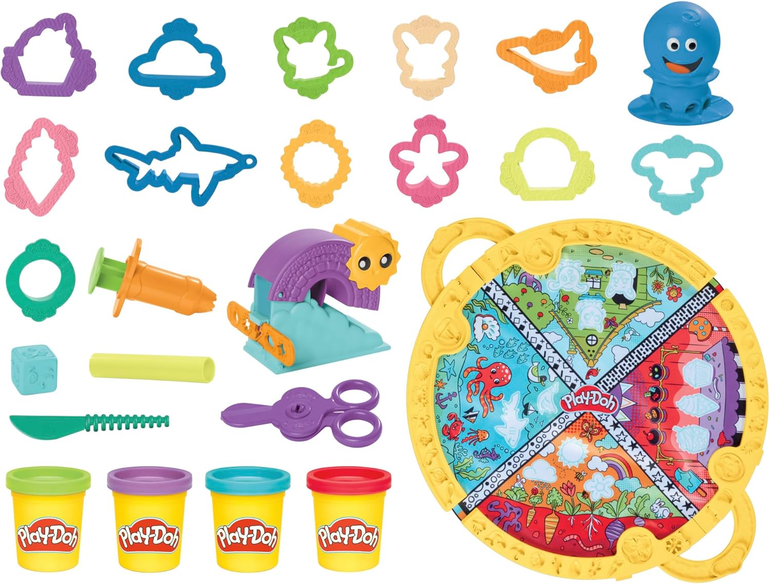 Hasbro Play-Doh Imagine Anywhere Starter Set Fold N Go Playmat - 24pc