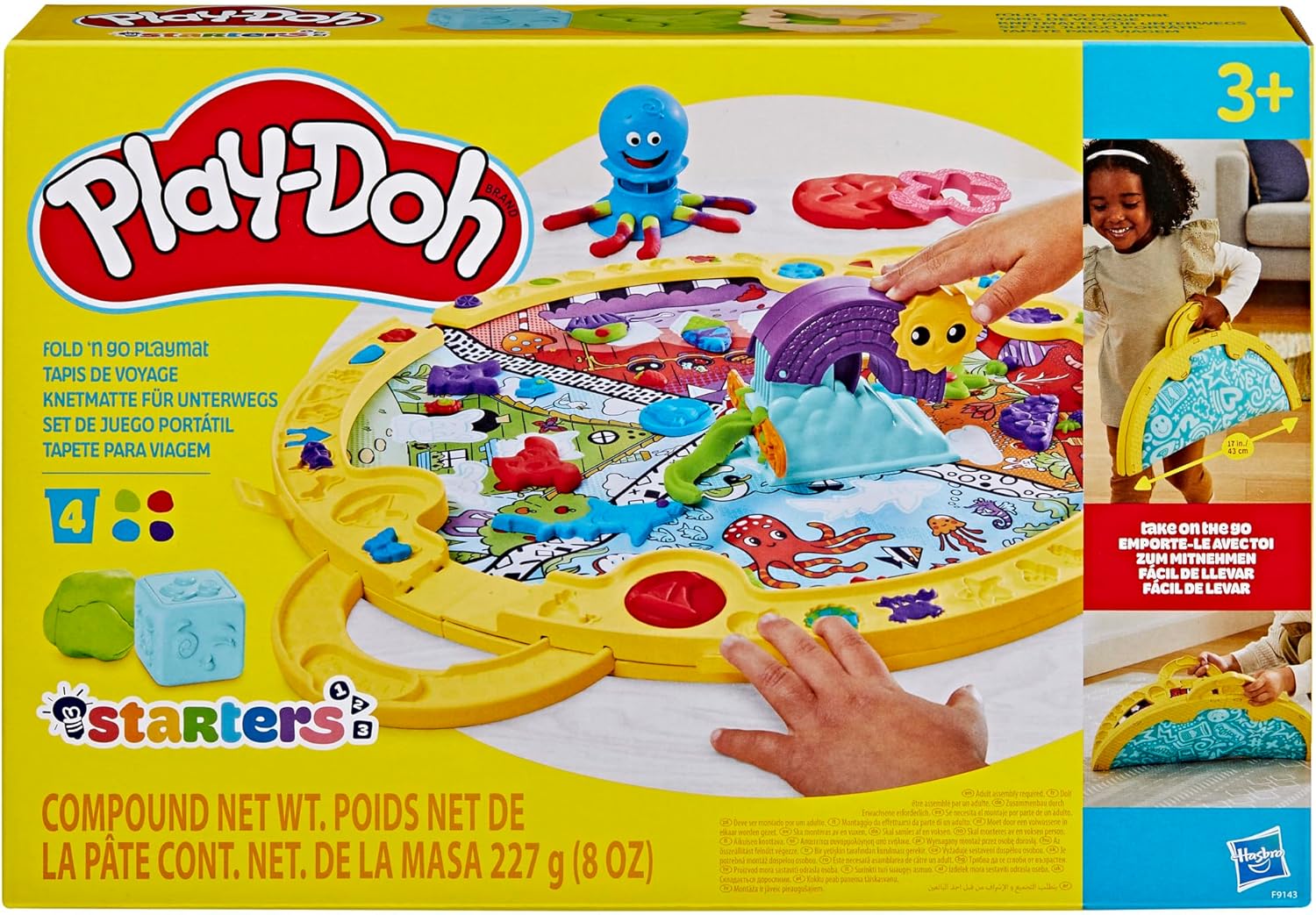 Hasbro Play-Doh Imagine Anywhere Starter Set Fold N Go Playmat - 24pc