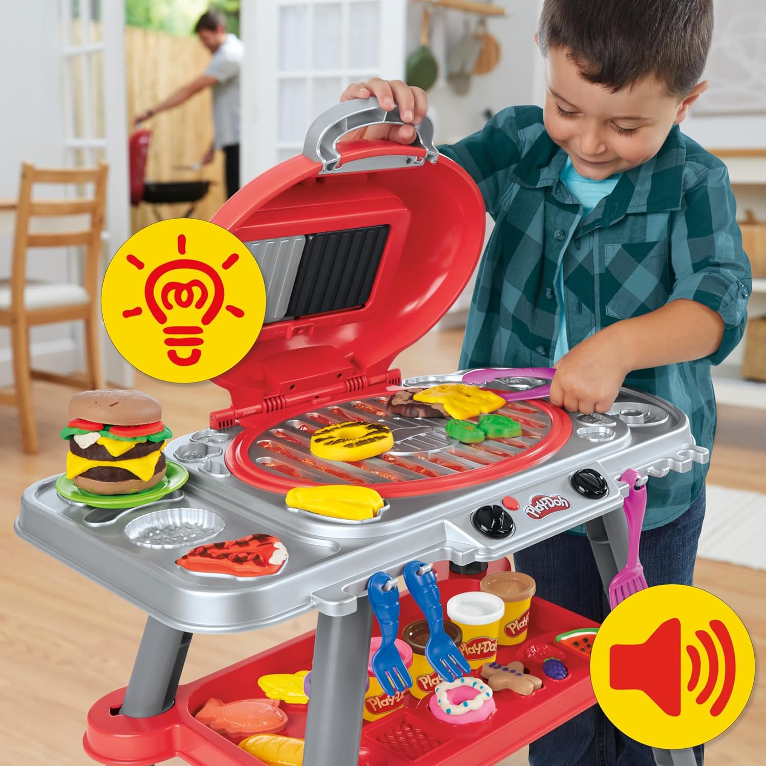 Hasbro Play-Doh Sizzlin' Grill Playset - 27pc