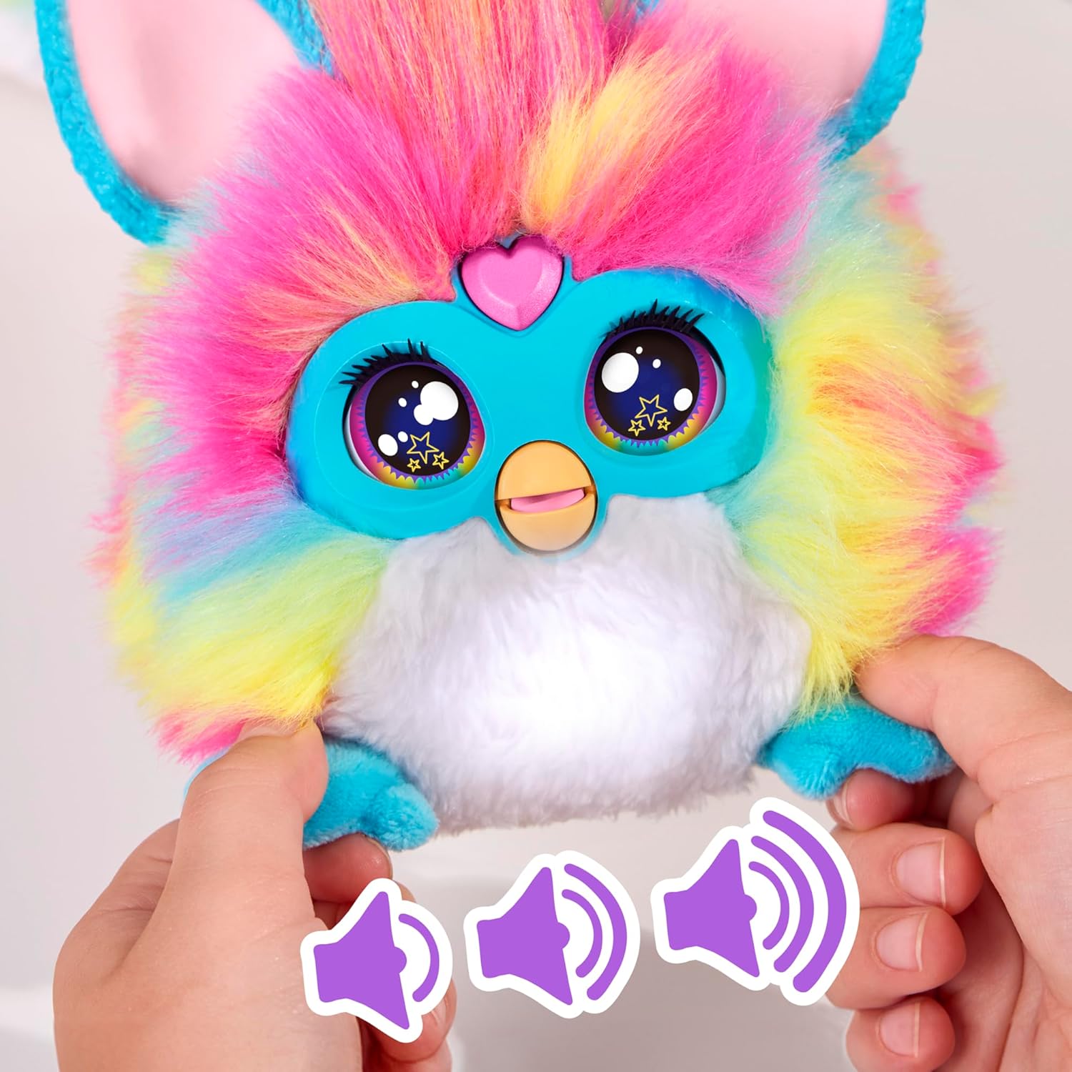Hasbro Furby DJ Rainbow, Super Snuggly Electronic Plush