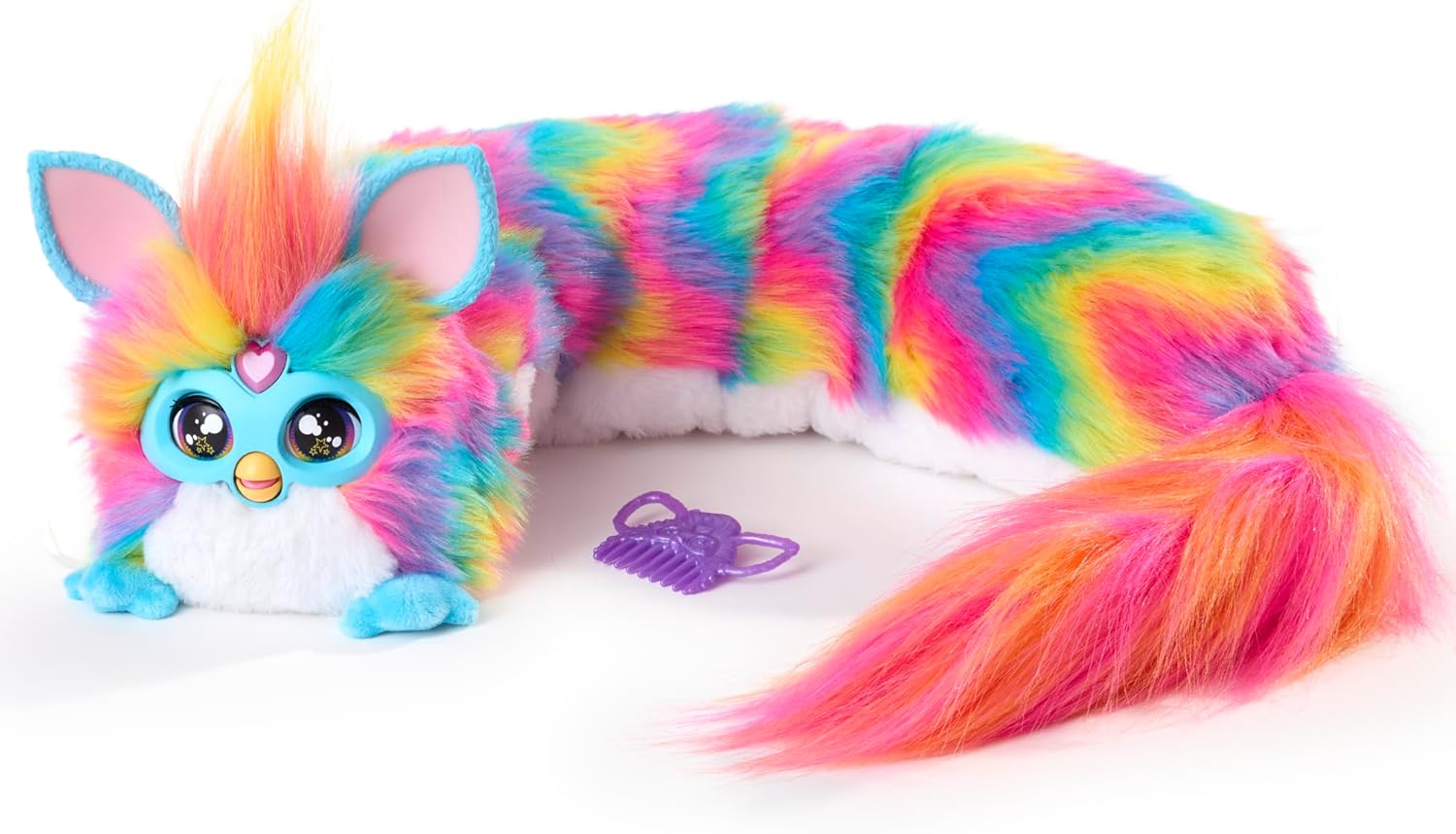 Hasbro Furby DJ Rainbow, Super Snuggly Electronic Plush