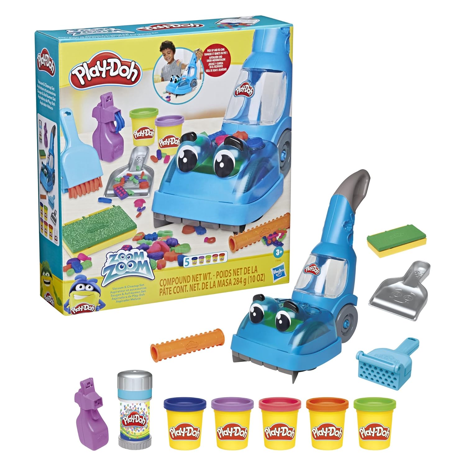 Play-Doh Hasbro Zoom Vacuum Cleaner and Cleanup Kit