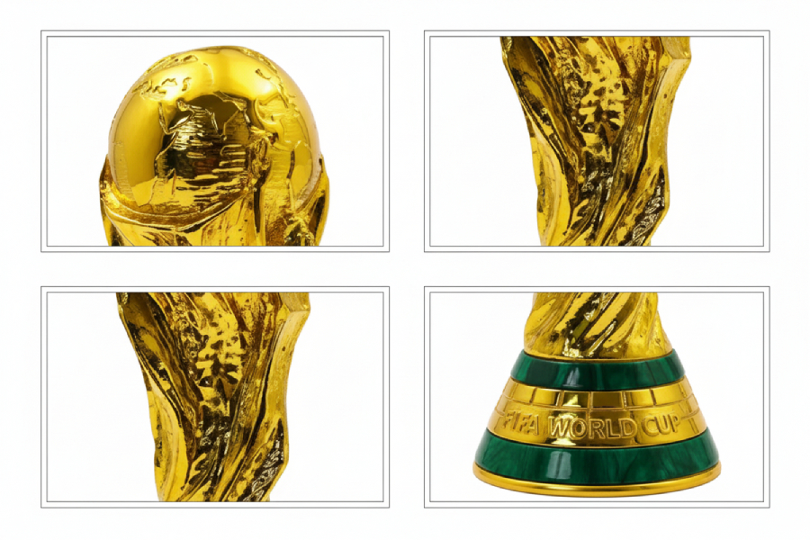 World Cup Trophy with Crystal Base - 14.5cm