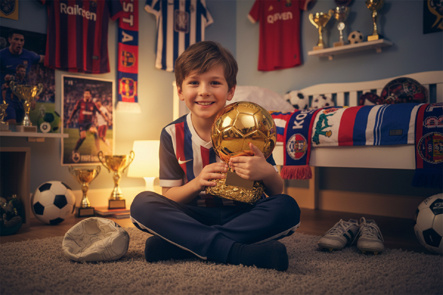 Football Ballon d'Or Trophy - 23Cm
