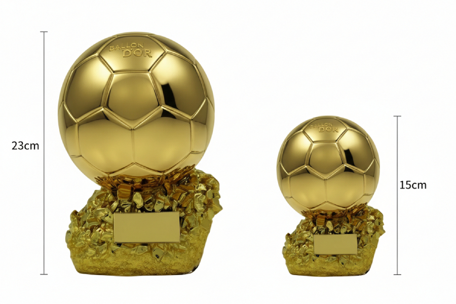 Football Ballon d'Or Trophy - 23Cm
