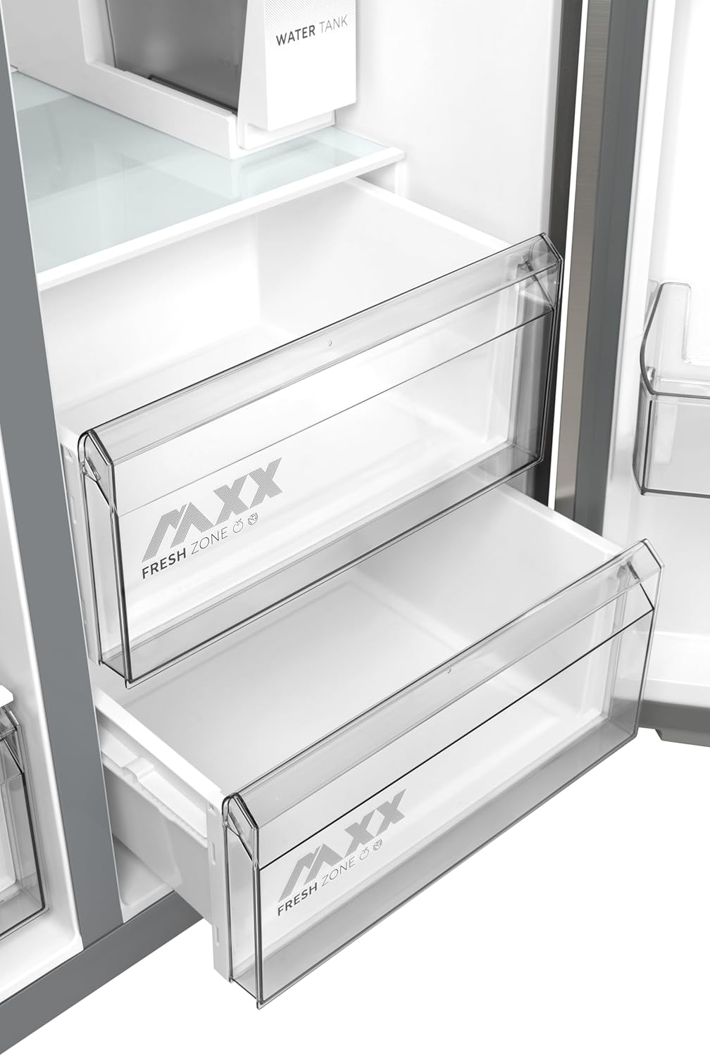 Midea Side-by-Side Refrigerator, Auto Ice Maker, Smart Wi-Fi Connectivity, Silver - MDRS925CIE46M