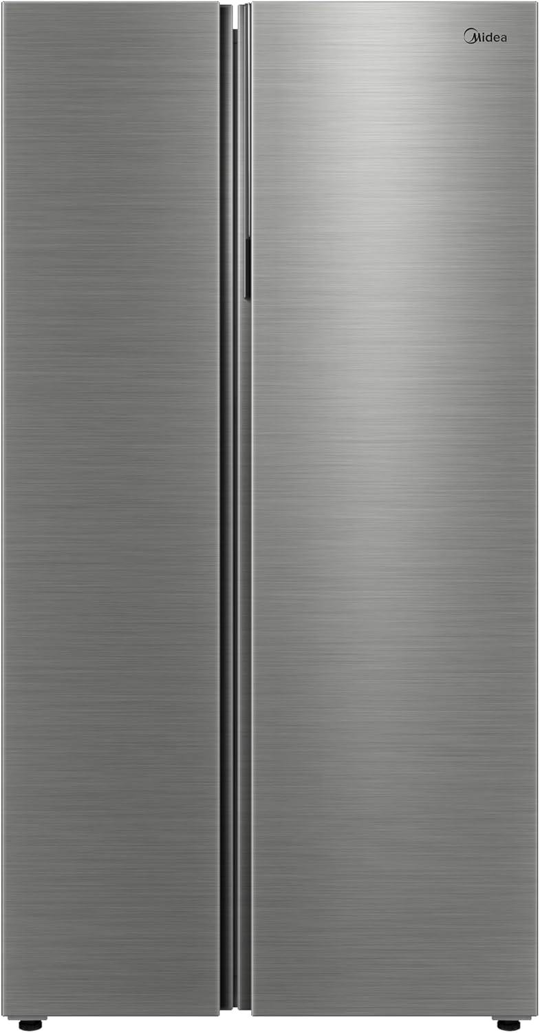 Midea Side-by-Side Refrigerator, Auto Ice Maker, Smart Wi-Fi Connectivity, Silver - MDRS925CIE46M