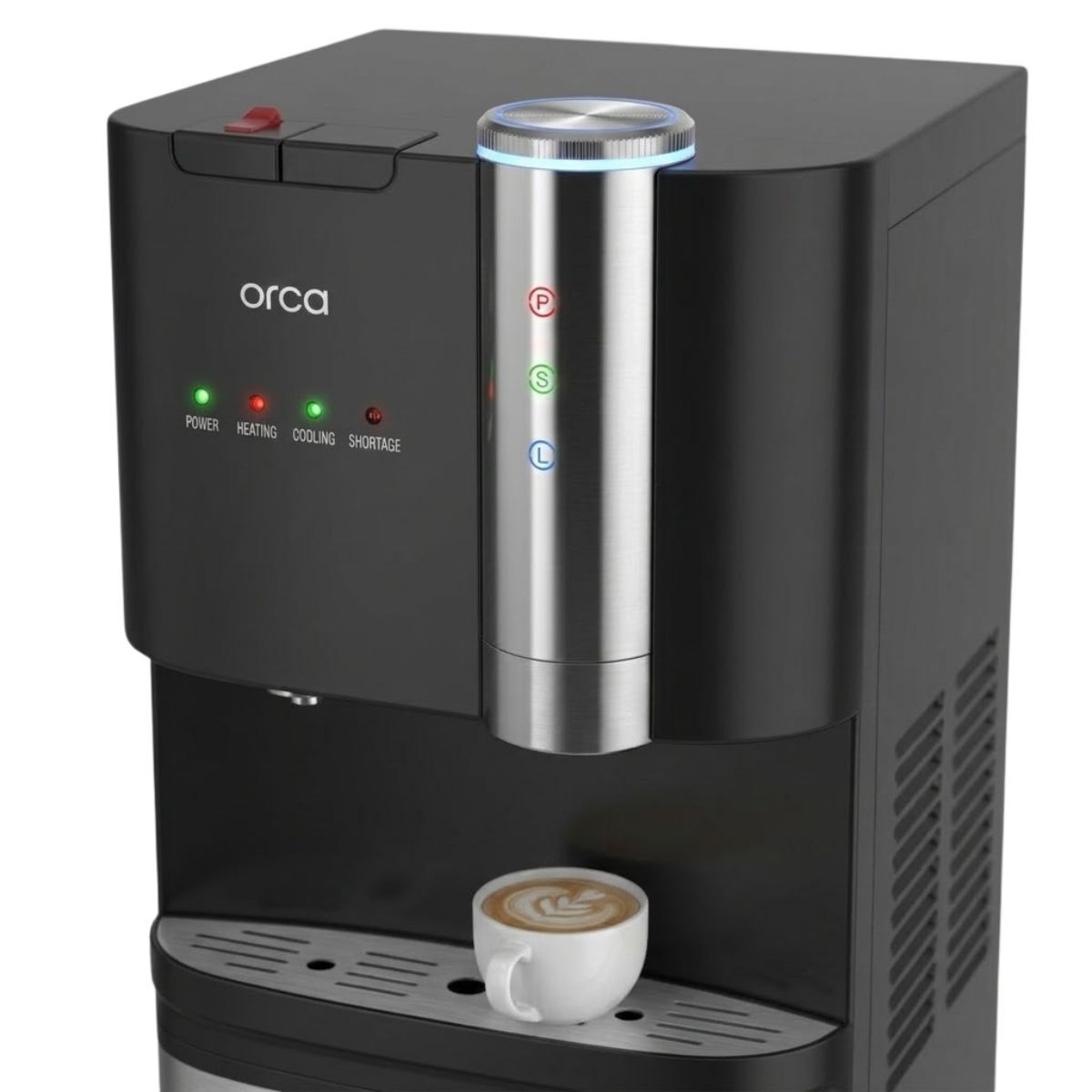 Orca 3-in-1 Bottom Loading Water Dispenser with Coffee Maker, Black - ORQRB-25-01C01