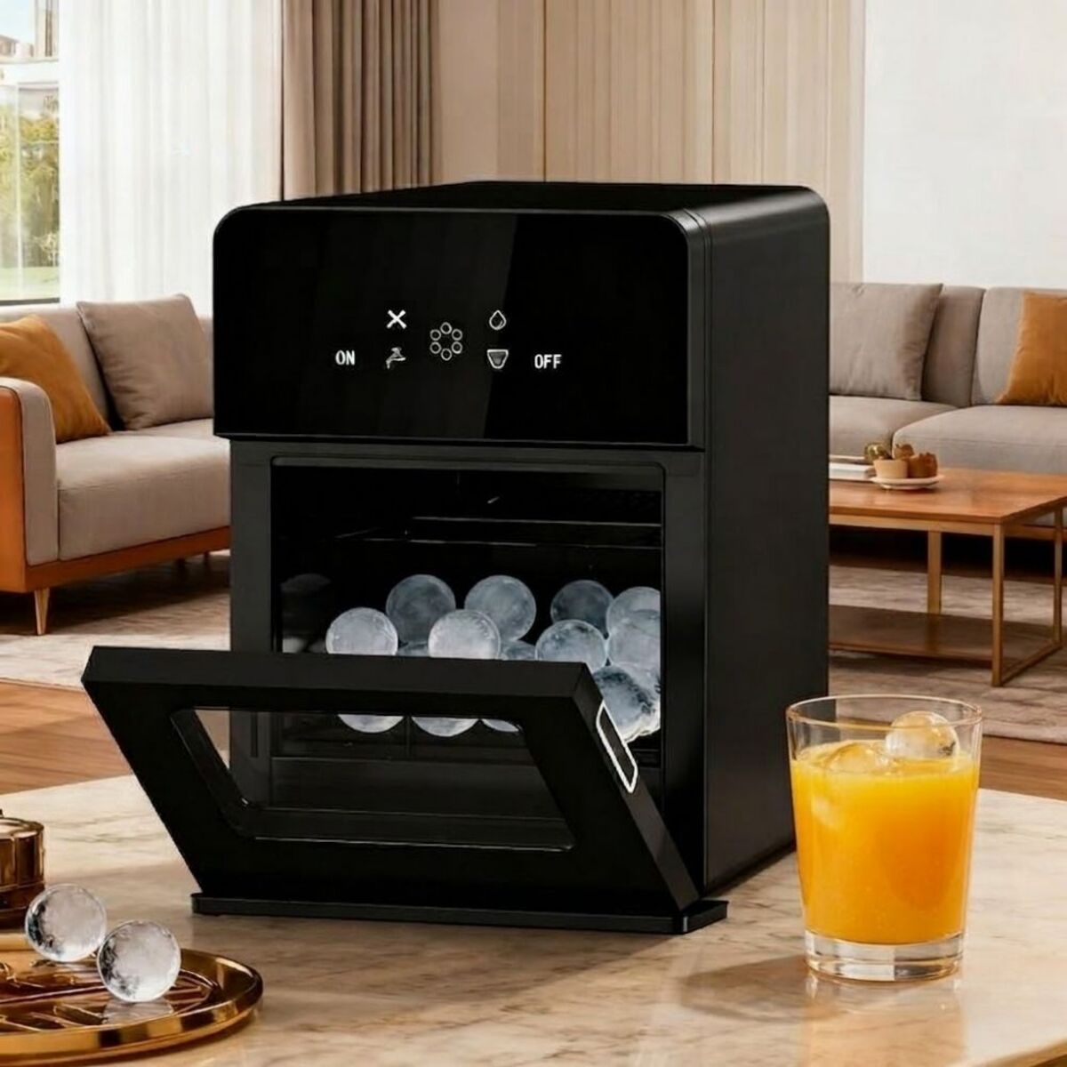 Orca Sphere Ice Maker, 1.7L, Black - ORKIM001B