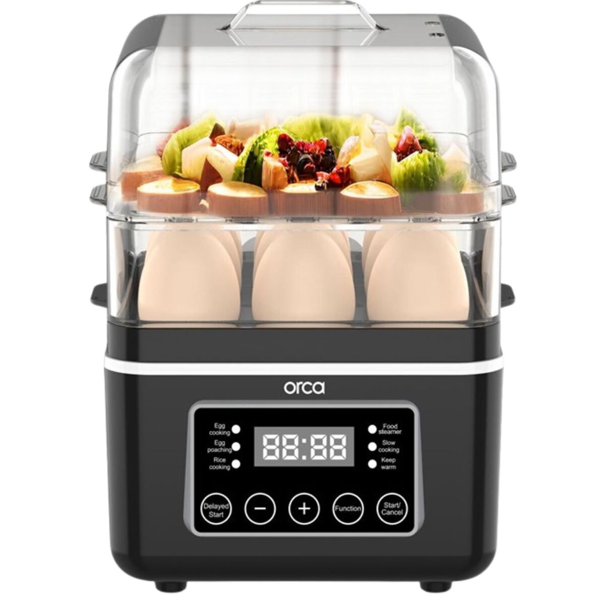 Orca Egg Boiler 8 Eggs 400W, Black - OR-EB-KY307