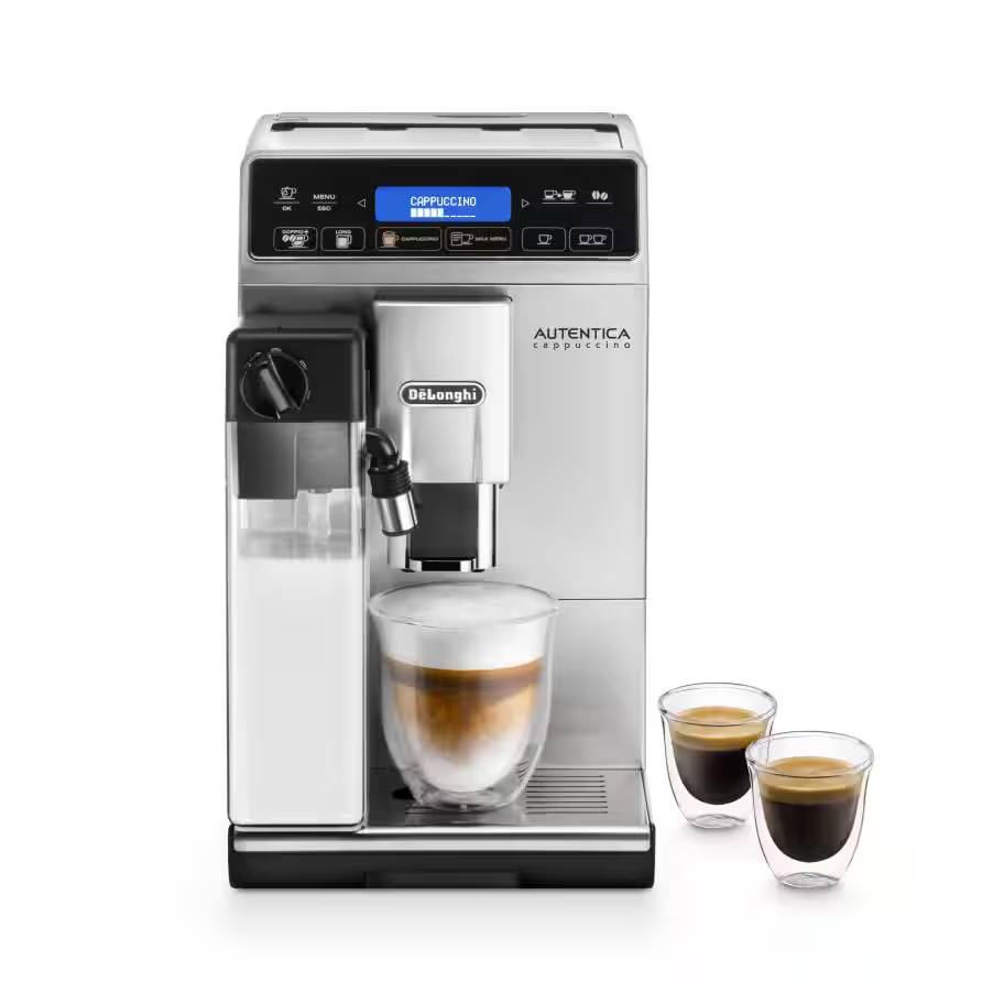 De'Longhi Autentica Cappuccino Fully Automatic Coffee Machine, Silver/Black - ETAM29.660.SB