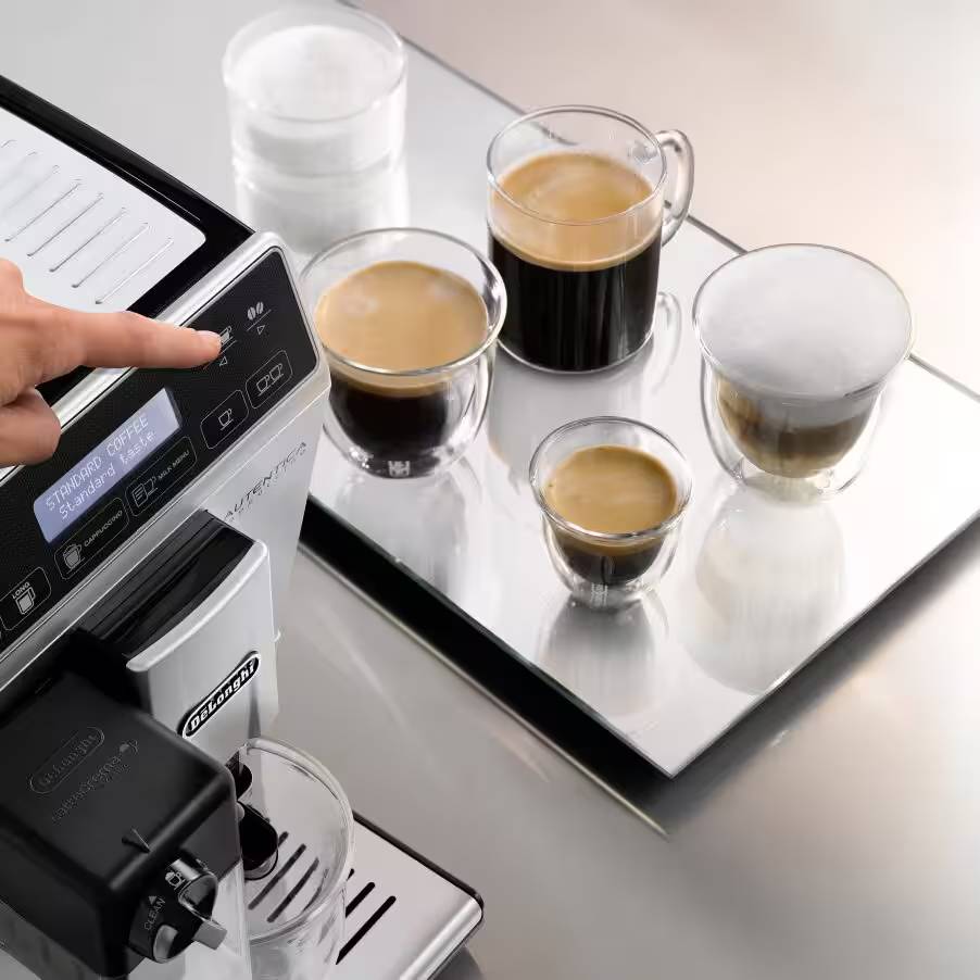 De'Longhi Autentica Cappuccino Fully Automatic Coffee Machine, Silver/Black - ETAM29.660.SB