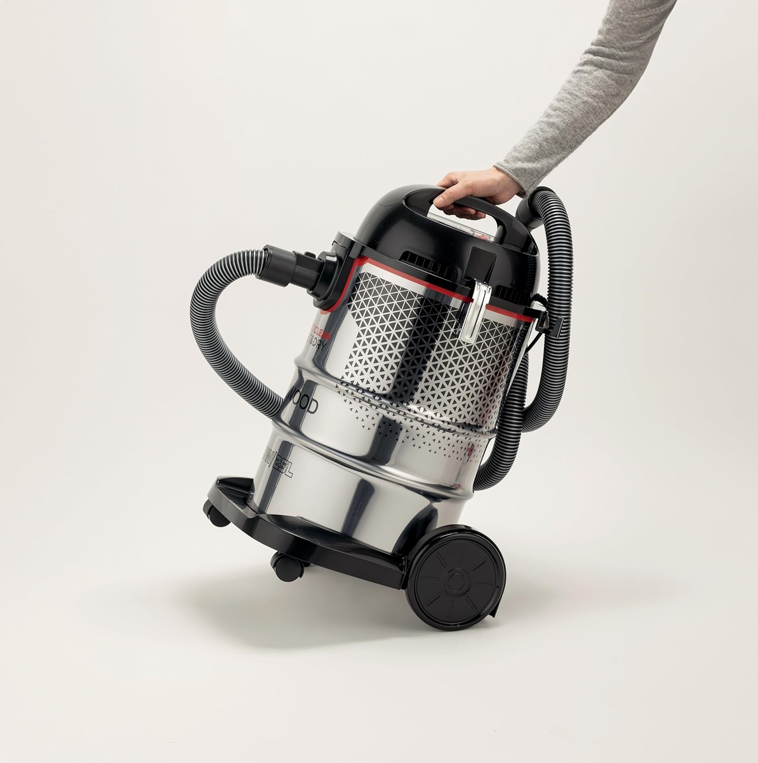 Kenwood Drum Wet & Dry Vacuum Cleaner 1500W 25L, Silver/Black - VWD80.000BM