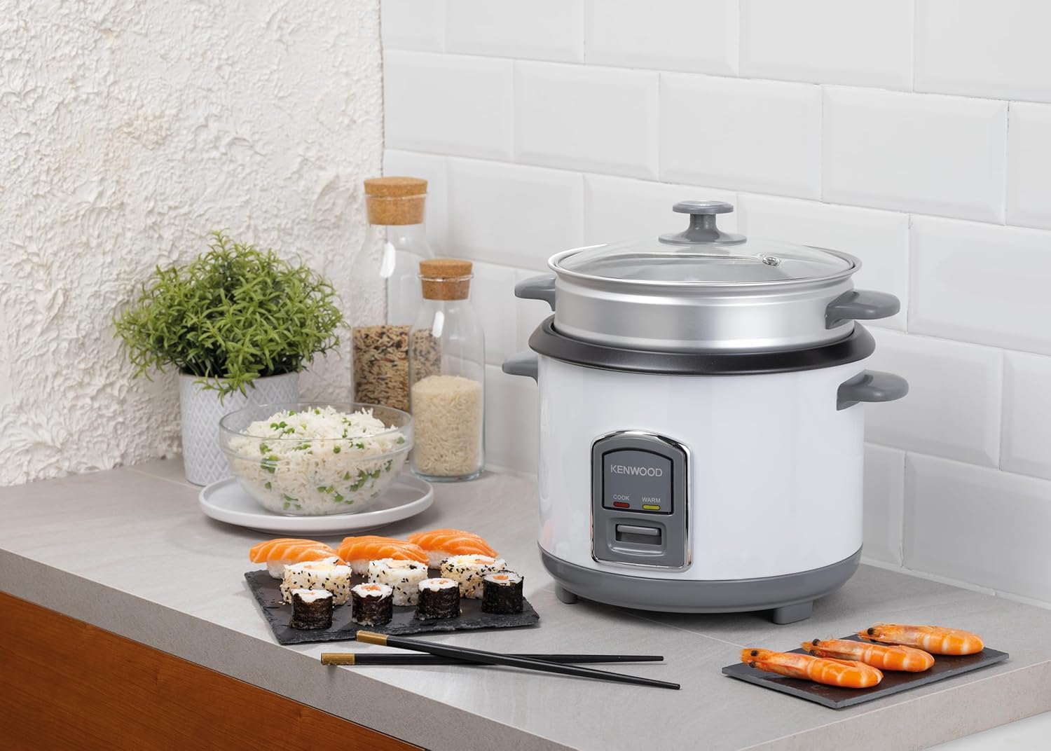 Kenwood 1.8L Electric Rice Cooker White - RCM18.000WH
