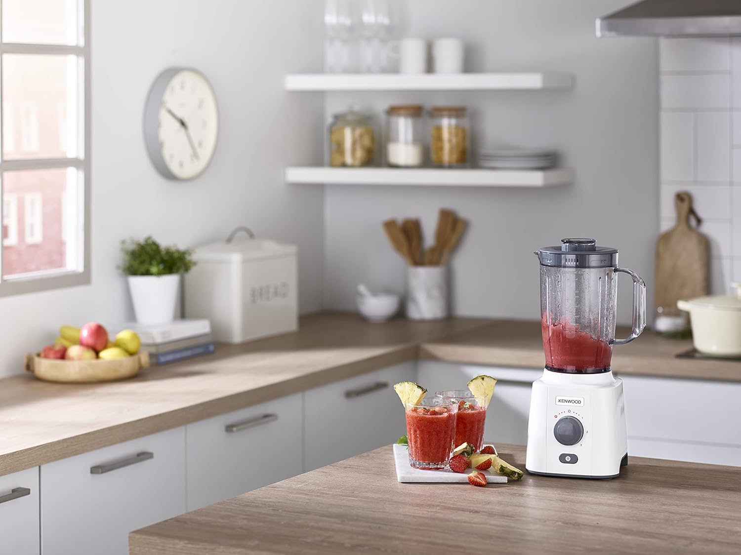Kenwood Blender 650 Watts 1.5 Liters with Mill, White - BLP41.H0WH