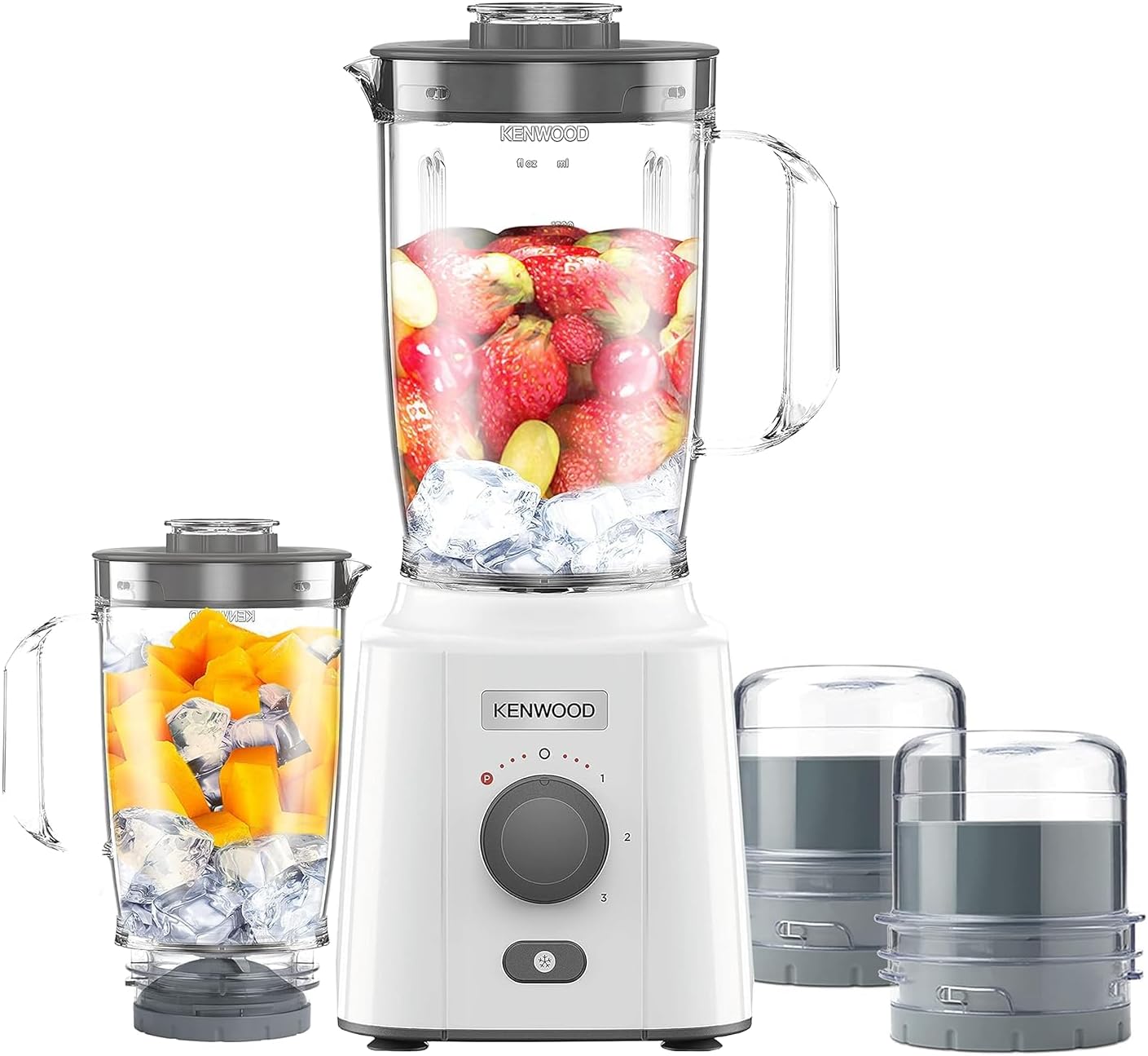 Kenwood Blender 650 Watts 1.5 Liters with Mill, White - BLP41.H0WH
