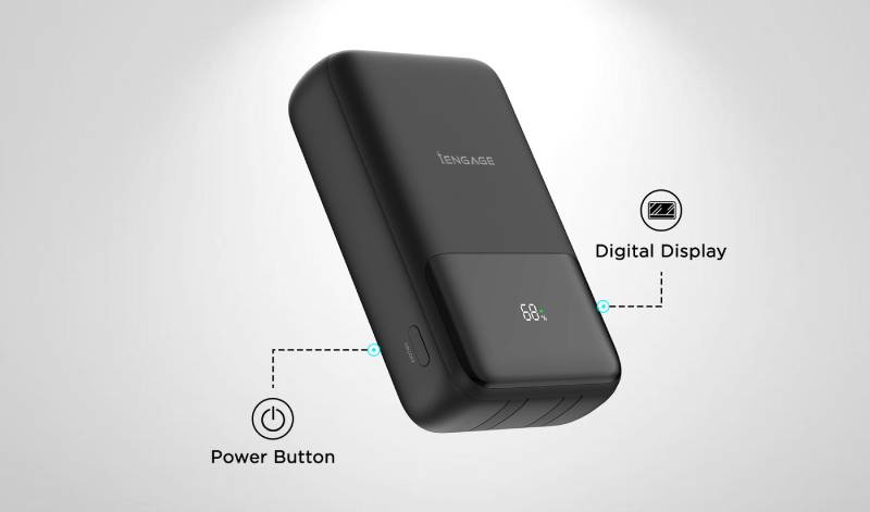 iEngage Qi2 20000mAh Ultra Fast Charging PD 65W PowerBank - Black