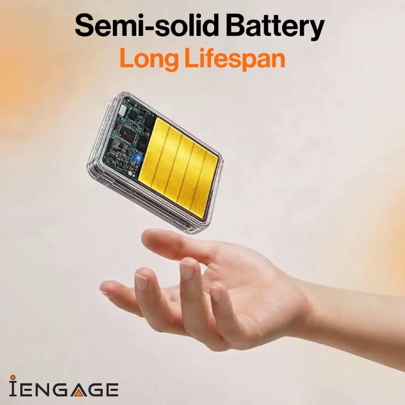 iEngage 10000mAh Semi Solid Battery Wireless Charging Powerbank - Orange