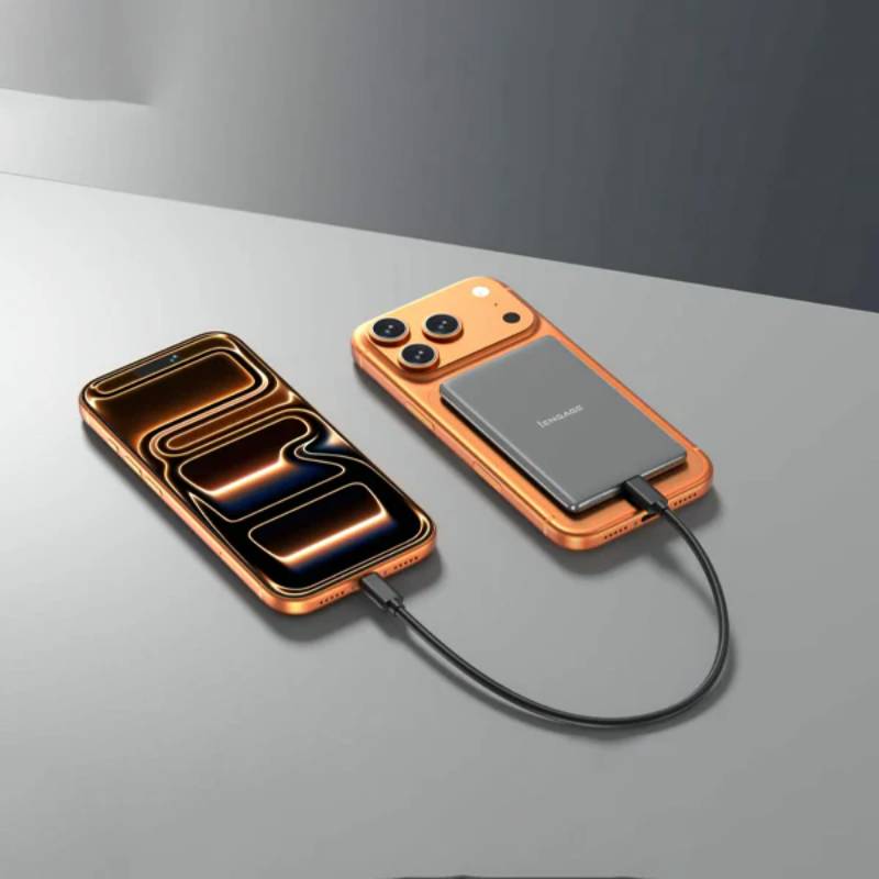 iEngage 5000mAh Wireless Charging Powerbank, Grey - 15W