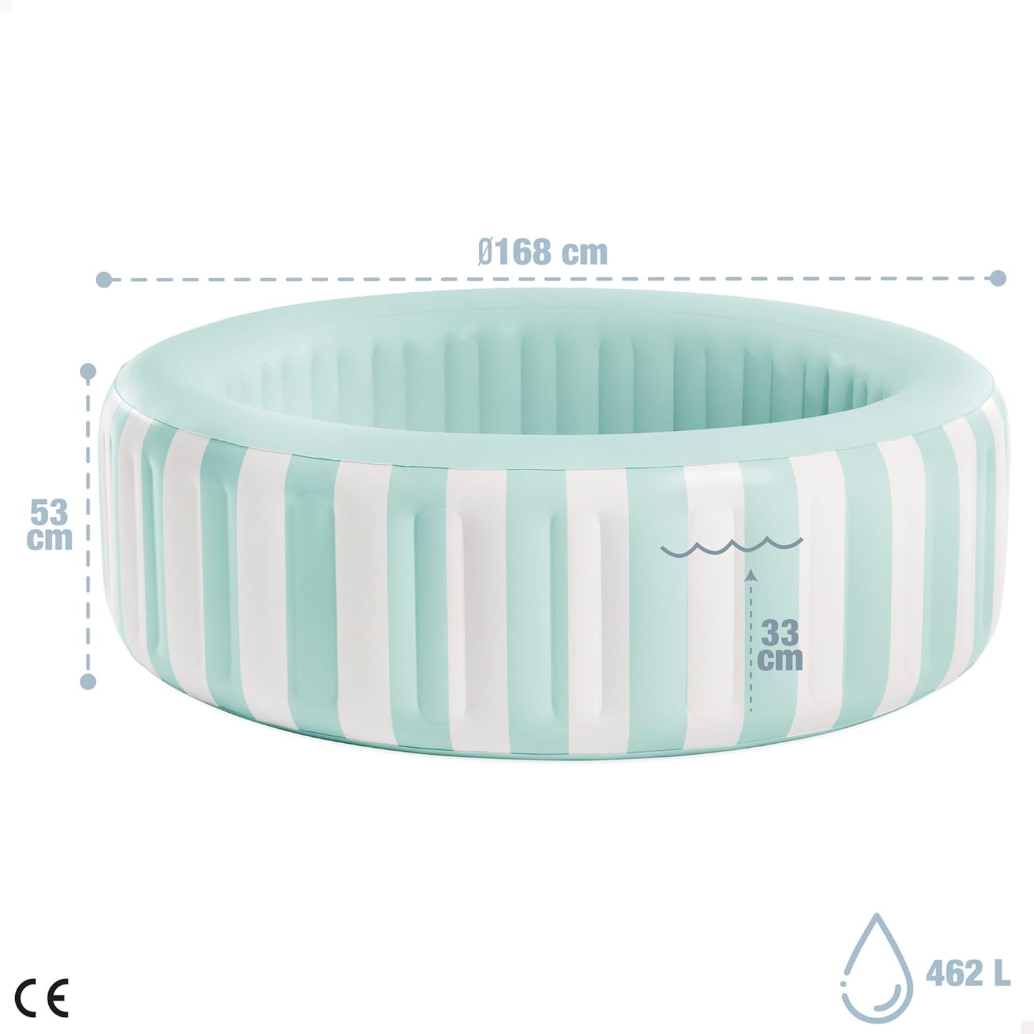 INTEX Coastal Luxe Paddling Pool - 462 Liters