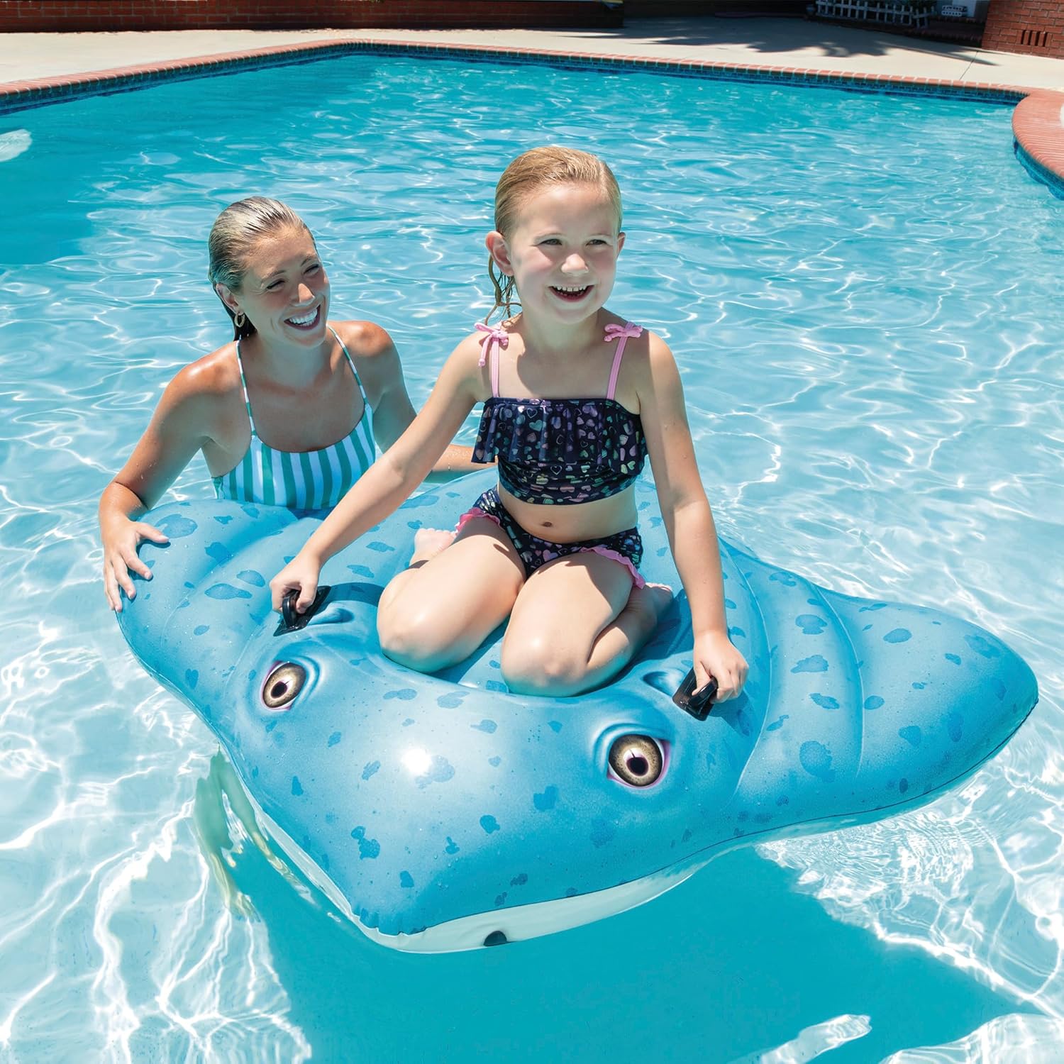 Intex Blue Stingray Inflatable Ride-On Swimming Pool Toy