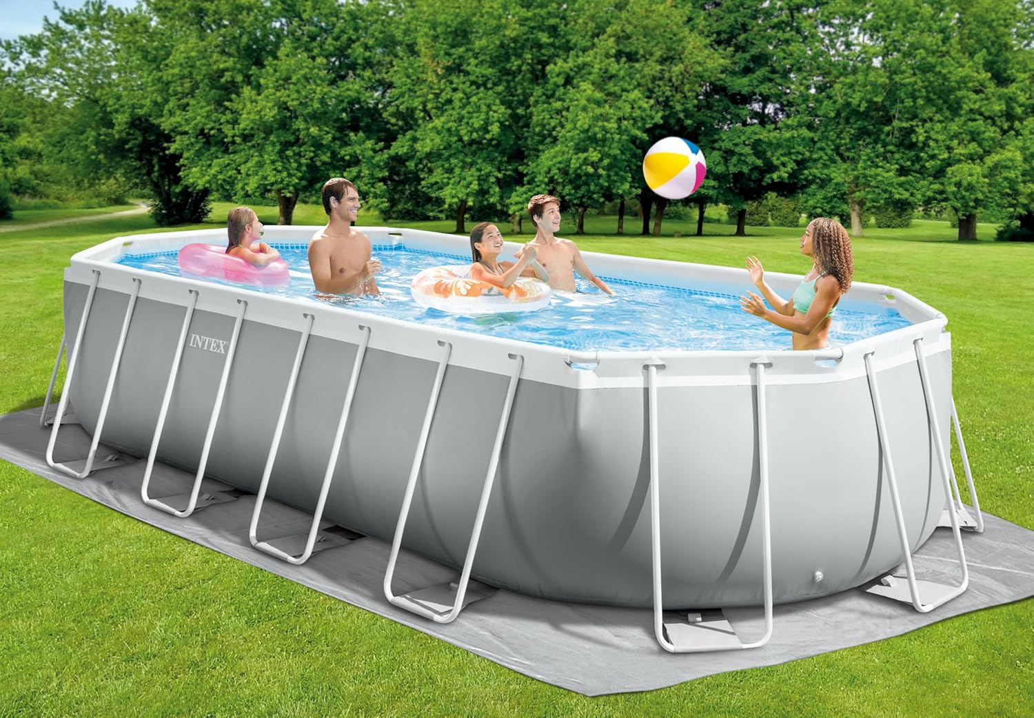 Intex Oval Shape Prism Frame Pool Set