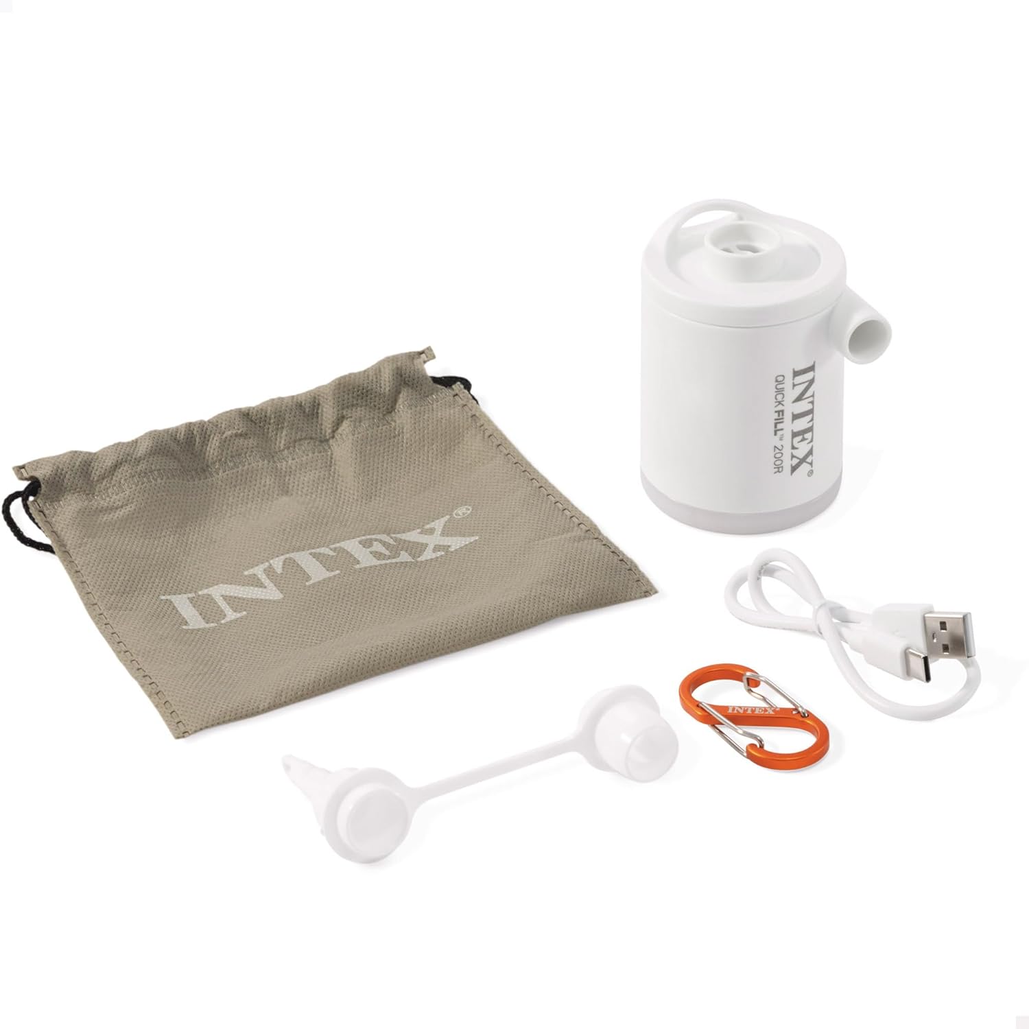 INTEX Quickfill USB200R Cordless Air Pump, White