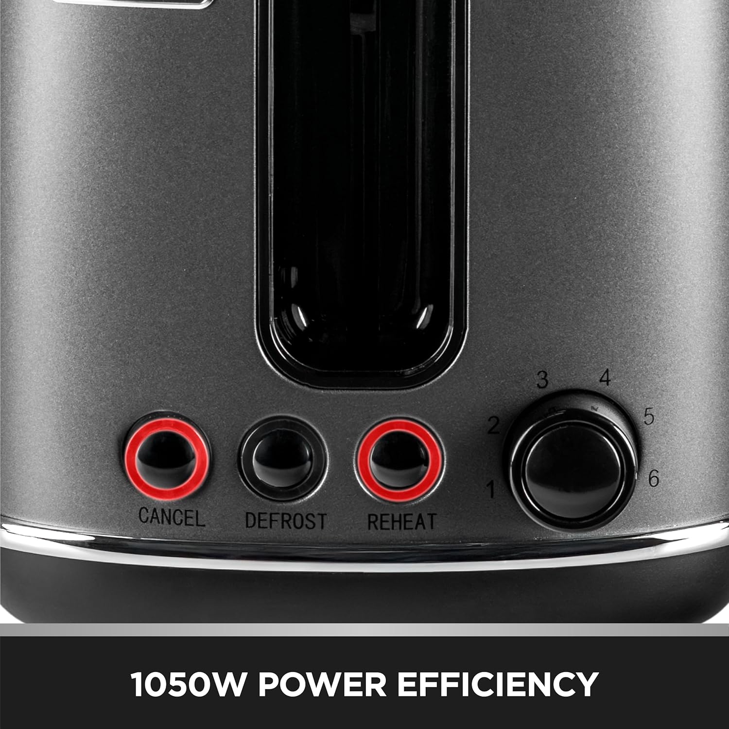 Black & Decker Premium 2 Slice Stainless Steel Toaster, Removable Crumb Tray, Black  - 1050W