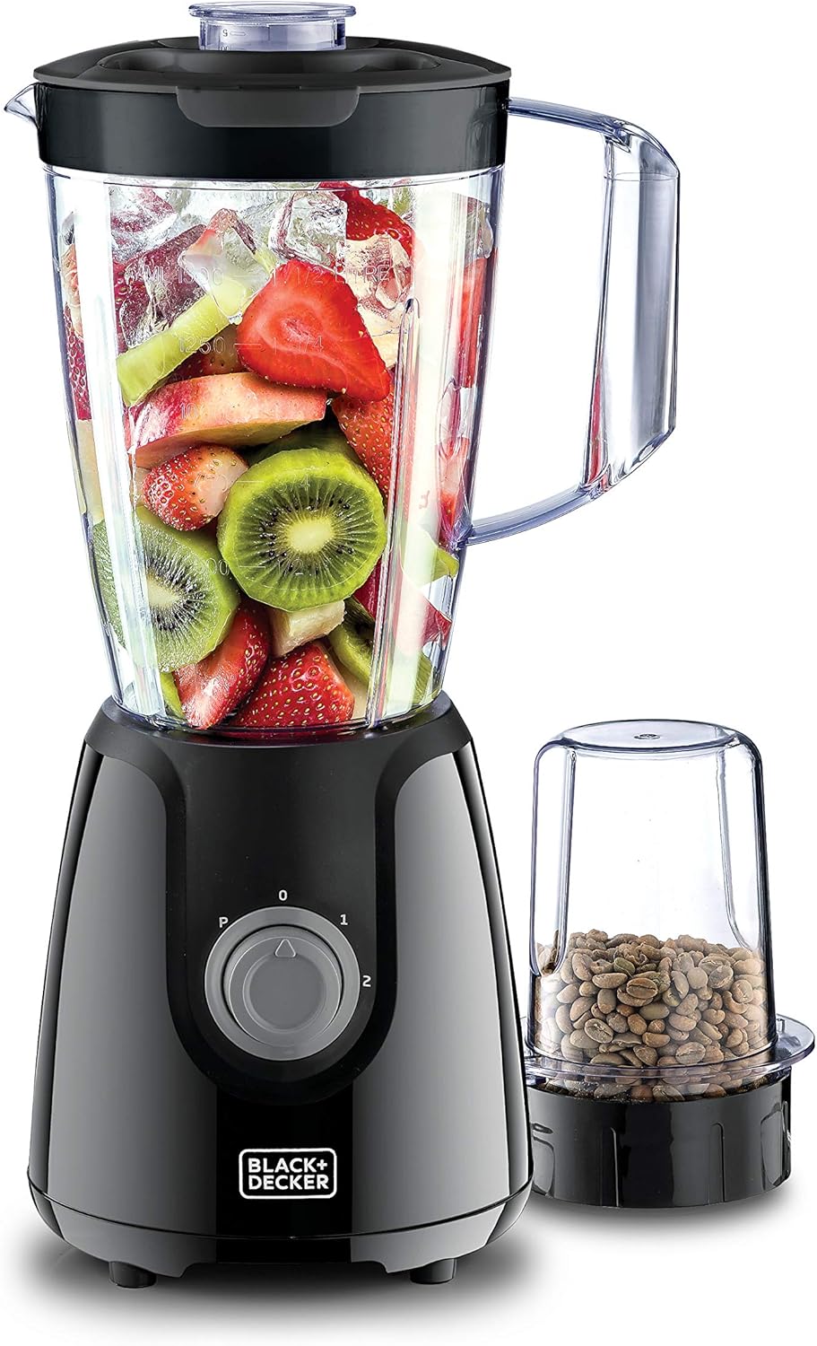 Black + Decker Blender With Grinder Mill + Extra Blender Jar - Black, 400 W