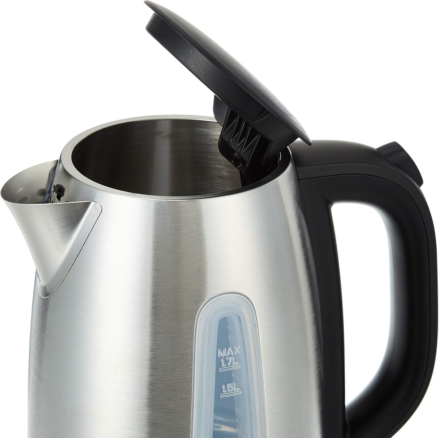 Black & Decker Concealed Stainless Steel Kettle 1.7L, Black & Silver - 2200W
