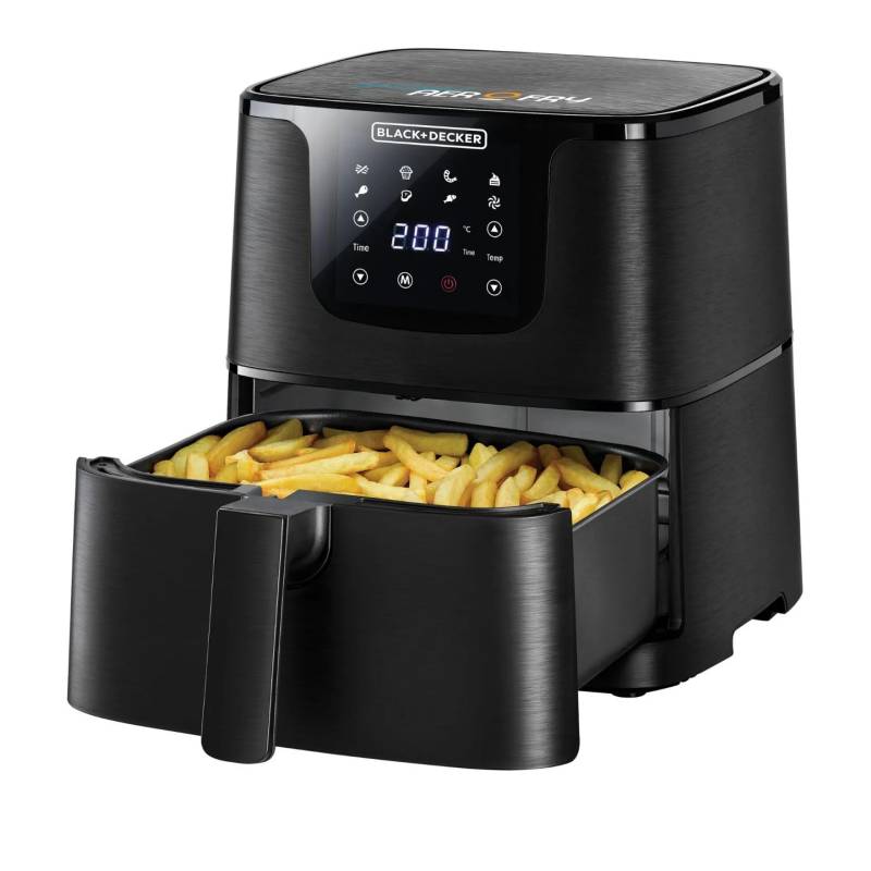 Black + Decker 7 in 1 Multifunction Grand Digital Air Fryer, 1700W - Black