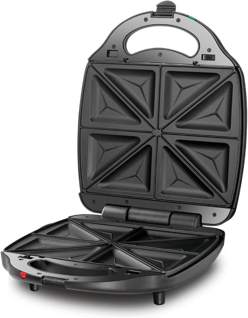 Black + Decker 1400W 3-in-1 4-Slice Sandwich and Waffle Maker - Black