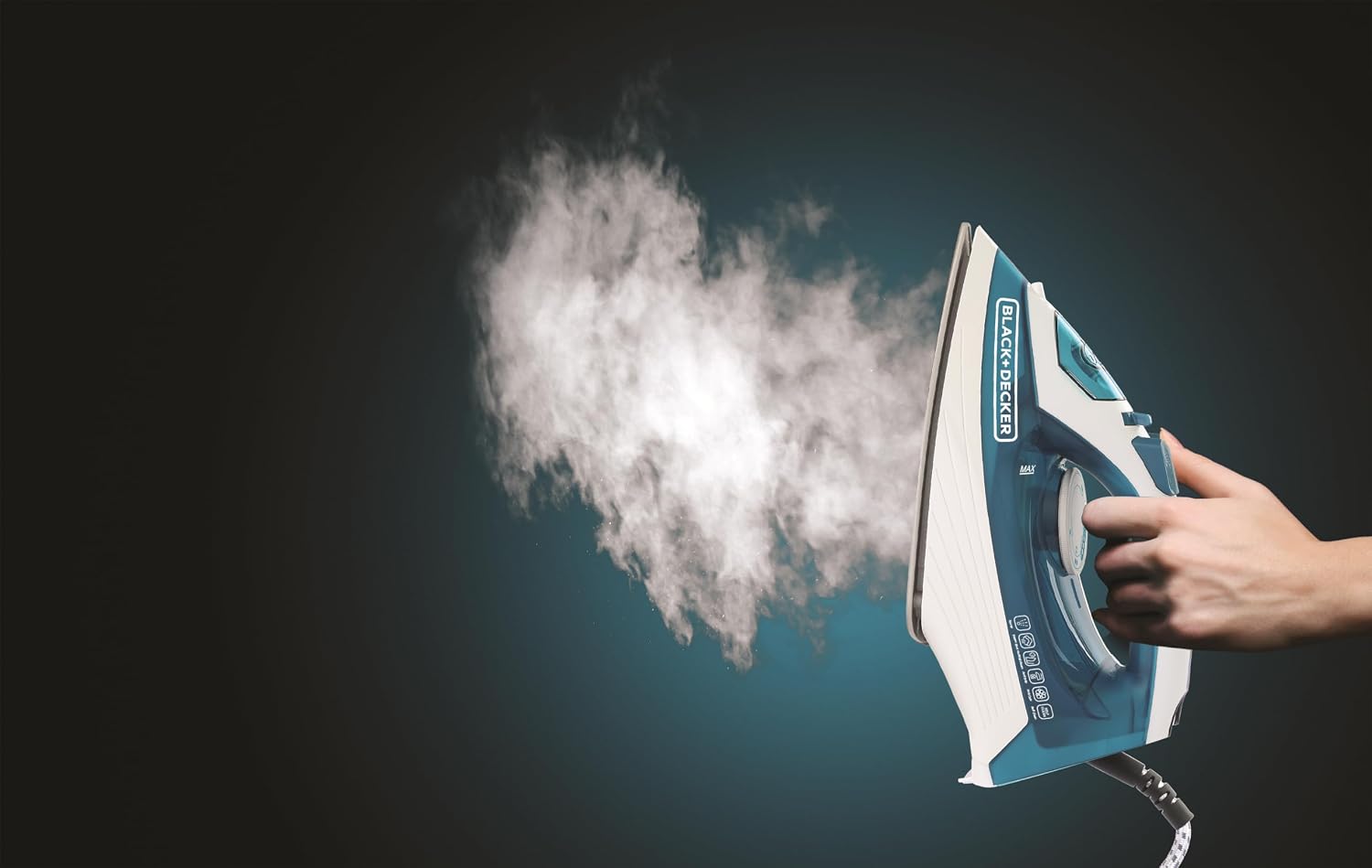 Black + Decker Steam Iron with Nonstick Soleplate - 1600 W