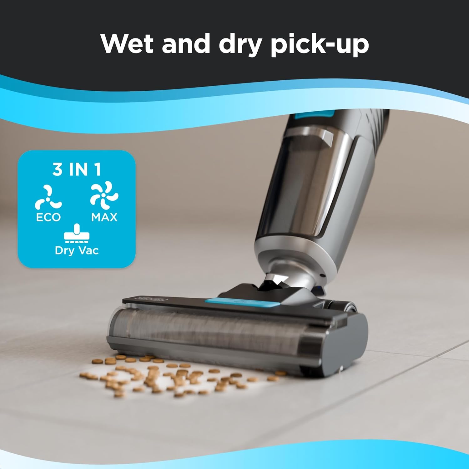 Black + Decker Cordless Wet Dry Vacuum Cleaner and Mop - Blue