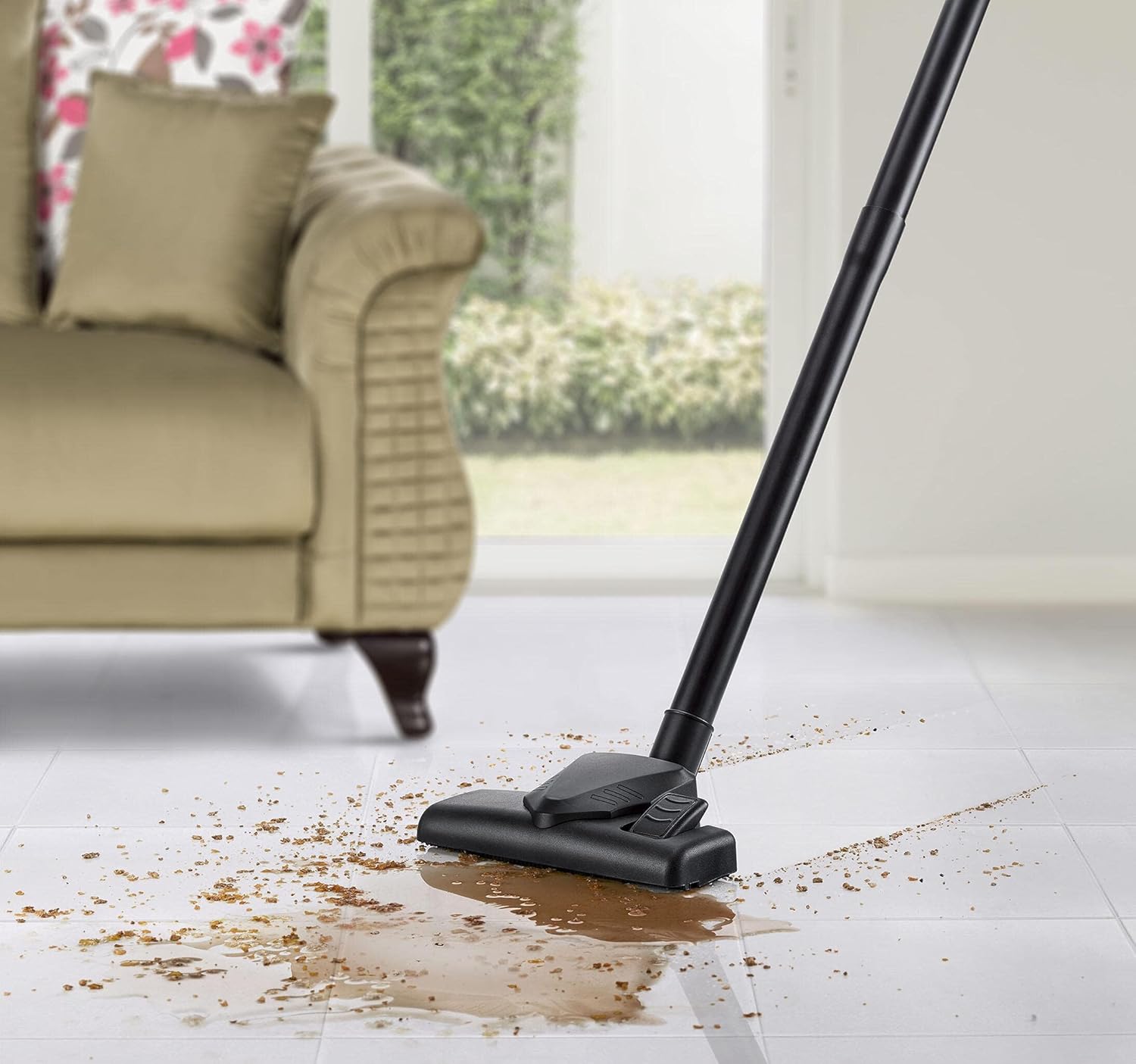 Black + Decker Wet & Dry Drum Vacuum Cleaner, Black & Silver - 1610W