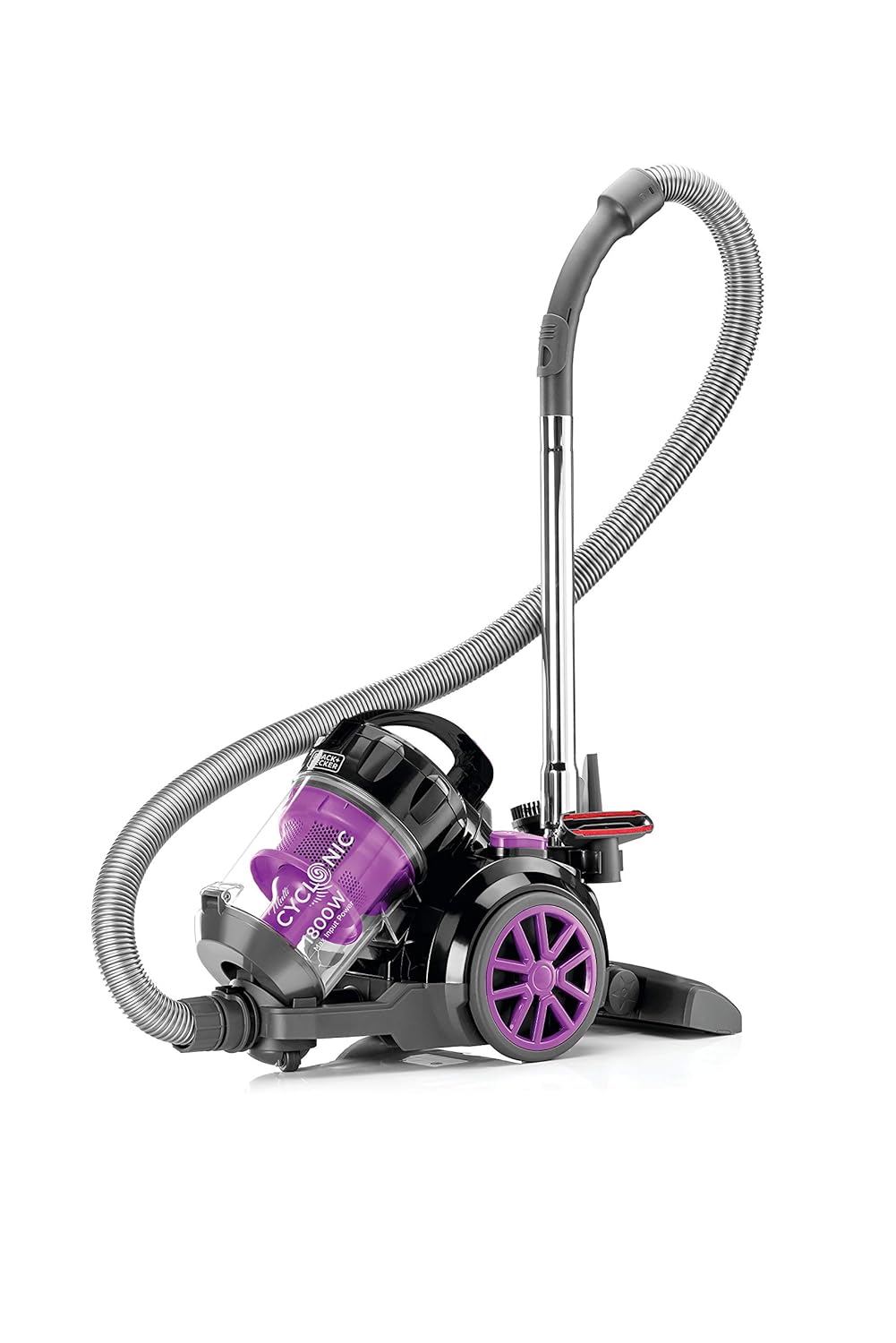 Black + Decker 1800W Cannister Multicyclonic Bagless Vacuum Cleaner - 2.4L