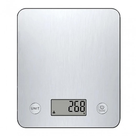 Fitdays Smart Digital Kitchen Scale, Silver  - 5 kg