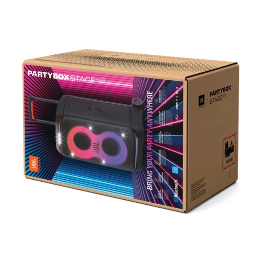 JBL Partybox 320, Portable Bluetooth 240W Party Speaker, AI Sound Boost - Black
