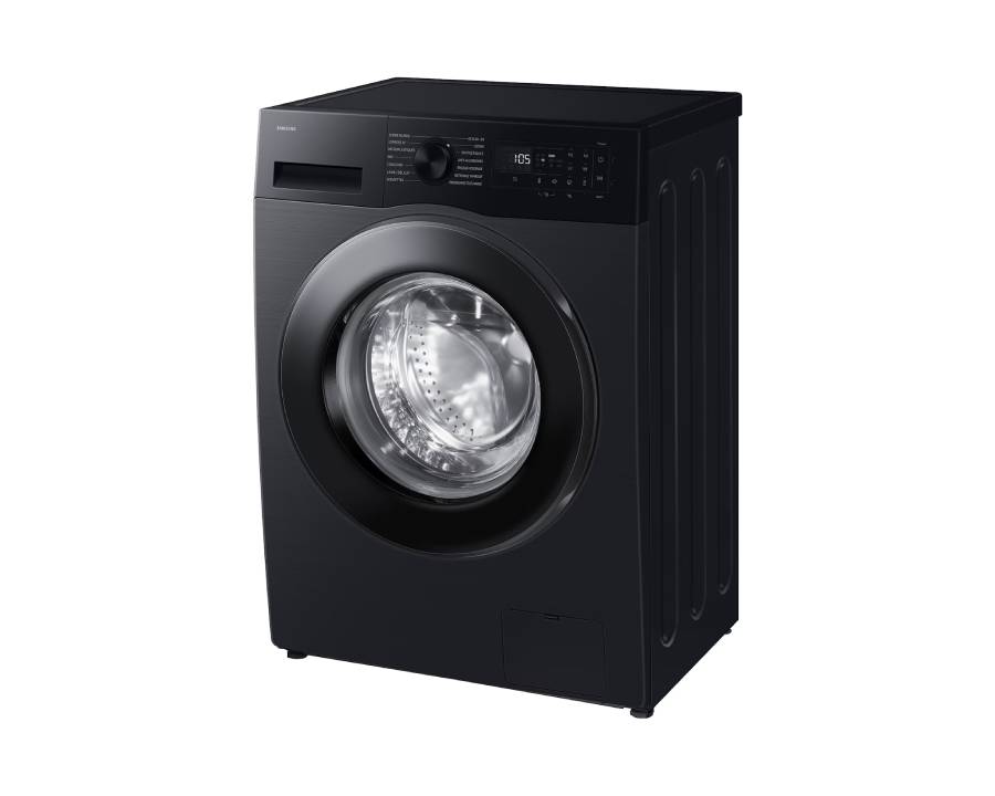Samsung 8Kg Front Load Washing Machine, 1200 RPM, Digital Inverter Motor Eco, WW80FG5L32ABGK - Black