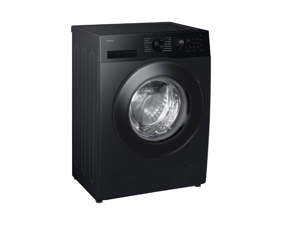 Samsung 8Kg Front Load Washing Machine, 1200 RPM, Digital Inverter Motor Eco, WW80FG5L32ABGK - Black