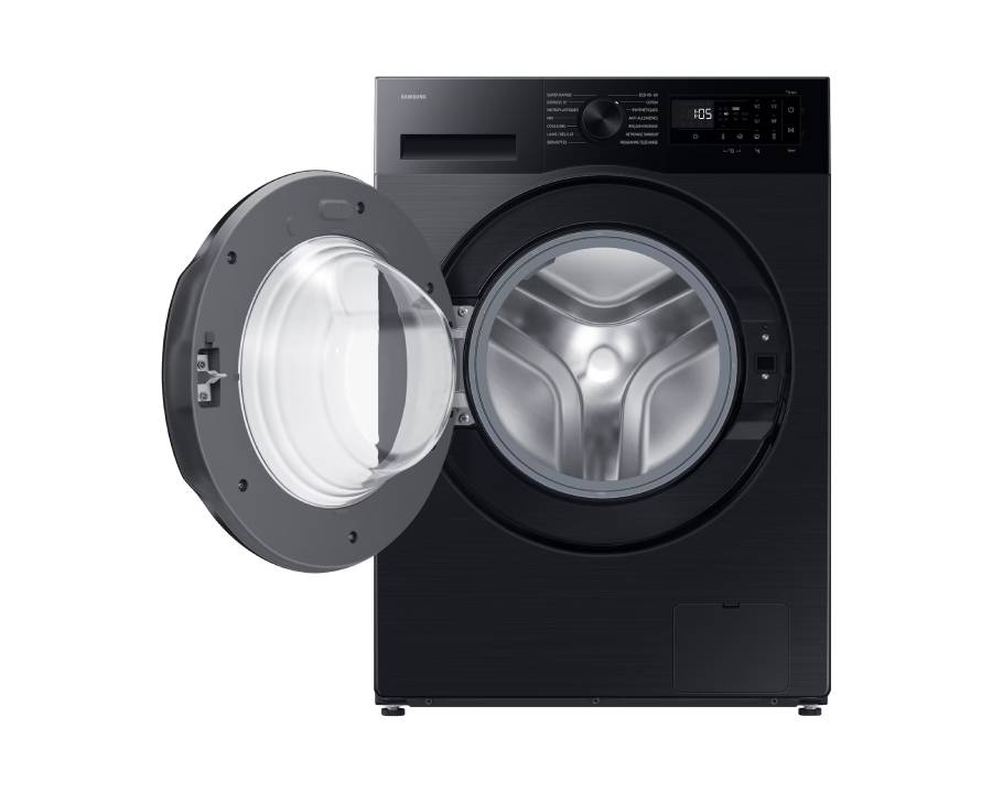 Samsung 8Kg Front Load Washing Machine, 1200 RPM, Digital Inverter Motor Eco, WW80FG5L32ABGK - Black