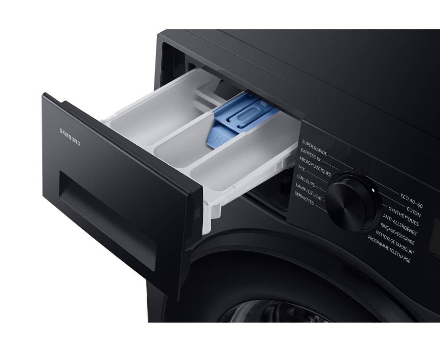 Samsung 8Kg Front Load Washing Machine, 1200 RPM, Digital Inverter Motor Eco, WW80FG5L32ABGK - Black