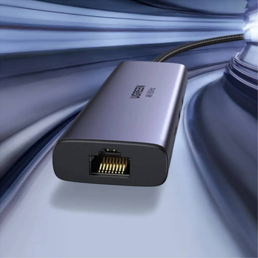 UGREEN USB-C Multifunction Adapter with Ethernet Interface - Grey