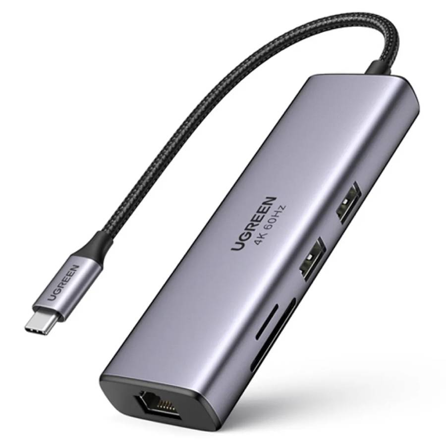 UGREEN USB-C Multifunction Adapter with Ethernet Interface - Grey