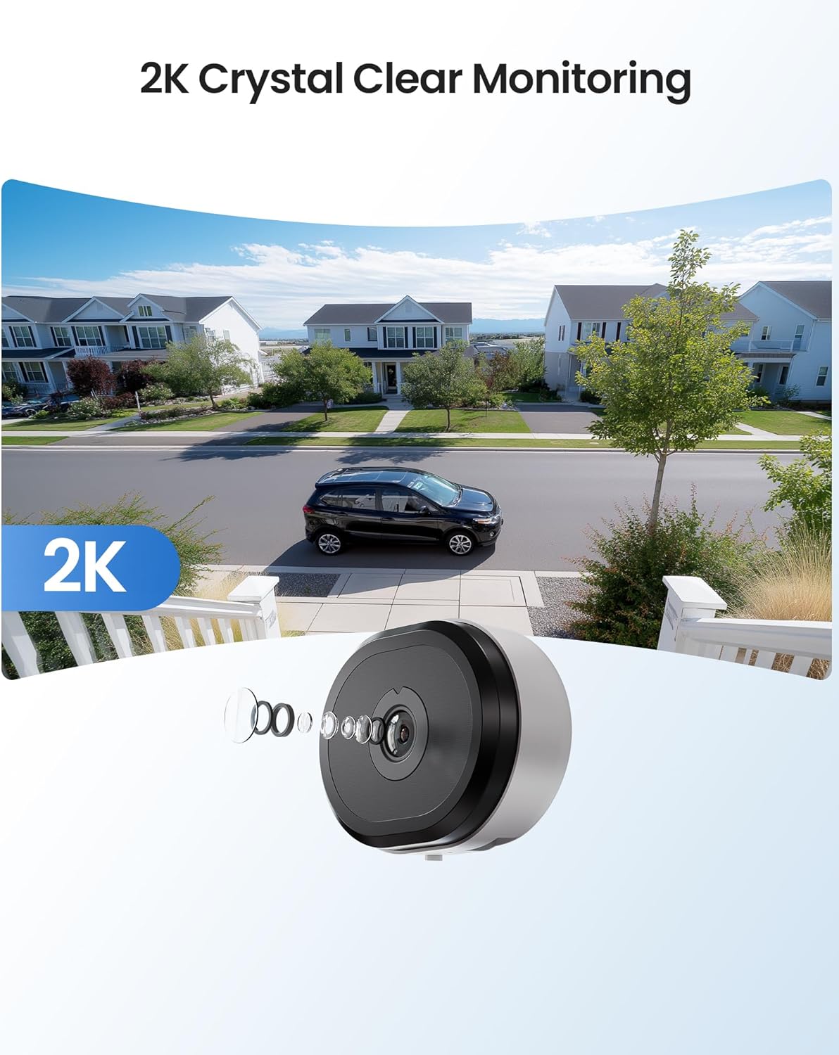 ZOSI 3.0MP Window Security Camera with Full Color Night Vision - Black