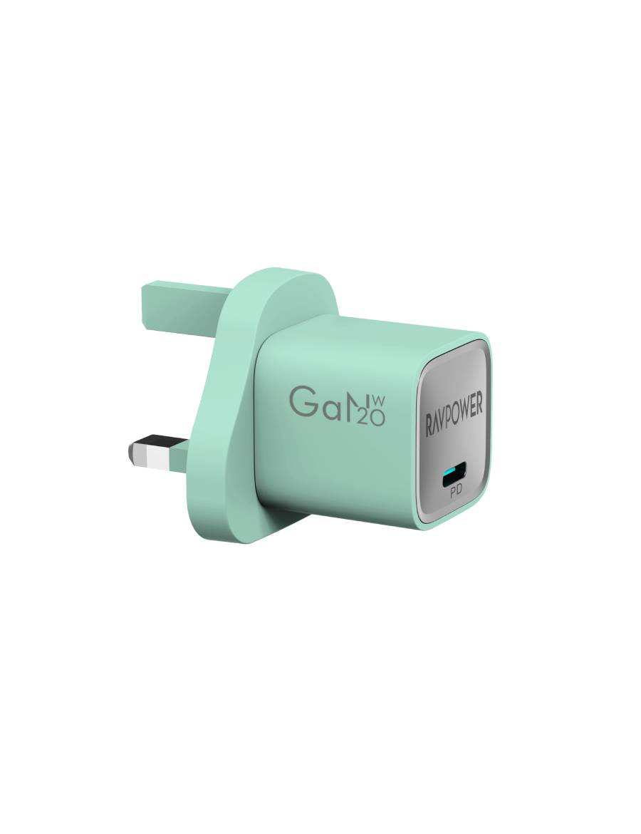 RAVPower RP-PC1055 Mini PD20W GaN Type C Charger - Green