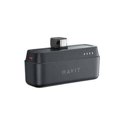 Havit PB7001 Power Bank 5000mAh Portable Charging Mini Capsule Power Bank - Black