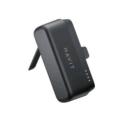 Havit PB7001 Power Bank 5000mAh Portable Charging Mini Capsule Power Bank - Black